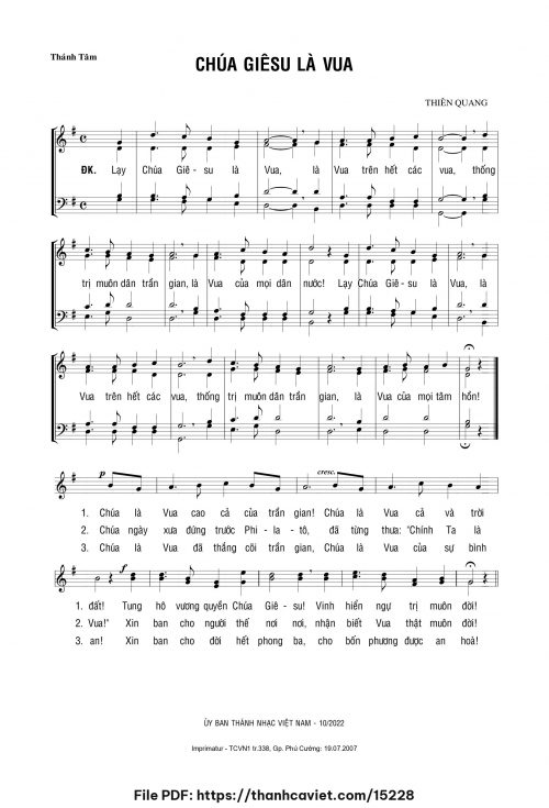 Chúa Giêsu là Vua - Thiên Quang - trang 1