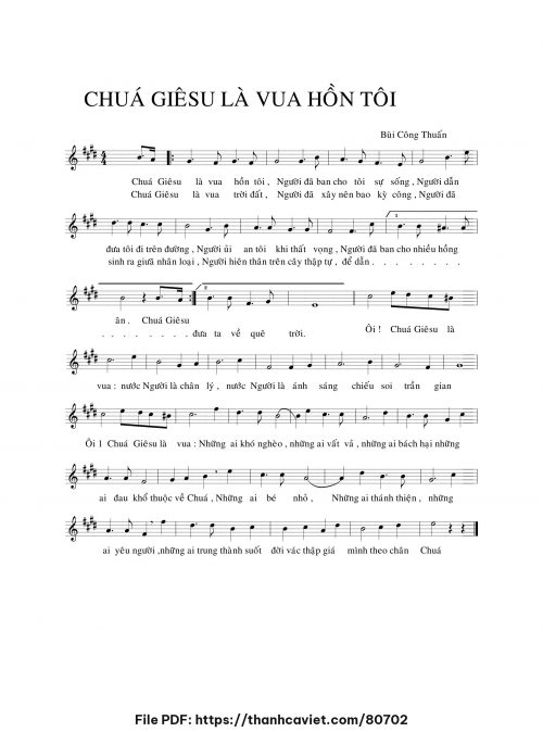 Chúa Giêsu là vua hồn tôi - Bùi Công Thuấn - trang 1