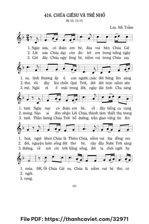 Chúa Giêsu và trẻ nhỏ - Lm. Mi Trầm - trang 1