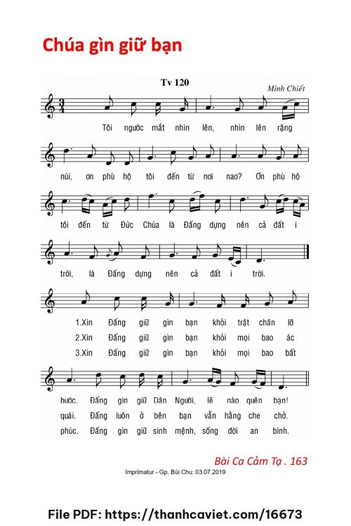 Chúa gìn giữ bạn - Lm. Minh Chiết - trang 1