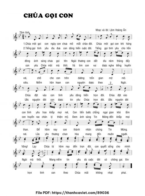 Chúa gọi con - Lm. Lâm Hoàng Ân - trang 1