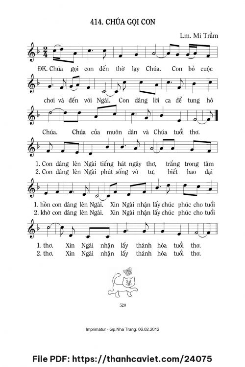 Chúa gọi con - Lm. Mi Trầm - trang 1