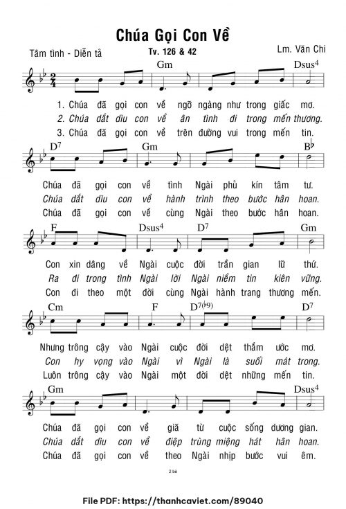 Chúa gọi con về - Lm. Văn Chi - trang 1