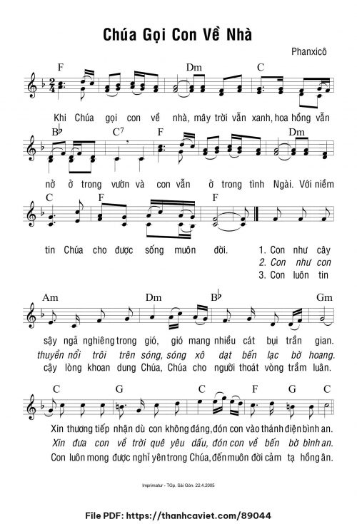 Chúa gọi con về nhà - Phanxicô - trang 1