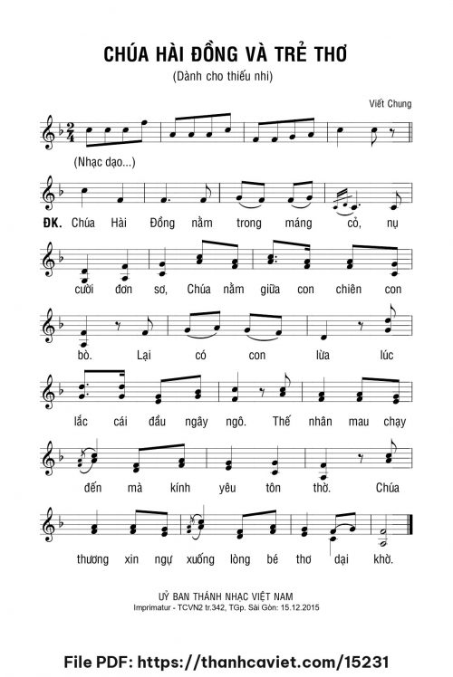 Chúa Hài Đồng và trẻ thơ - Viết Chung - trang 1