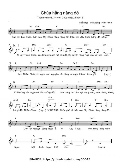 Chúa hằng nâng đỡ - Vũ Lương Thiên Phúc - trang 1