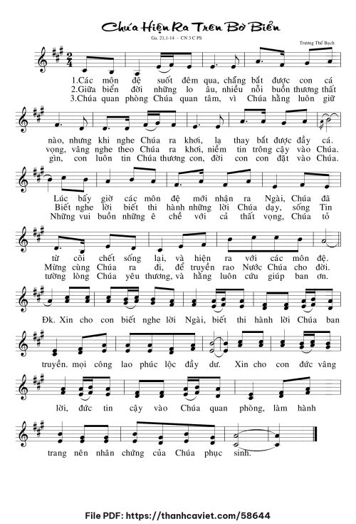 Chúa hiện ra trên bờ biển - Trương Thế Bạch - trang 1