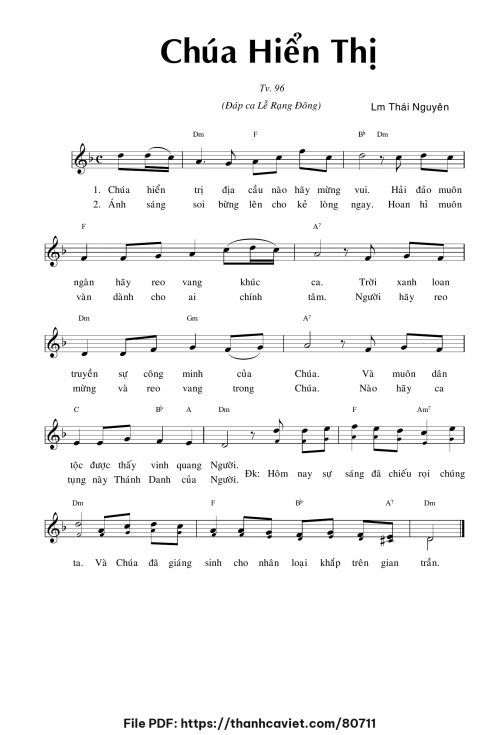 Chúa hiển thị - Lm. Thái Nguyên - trang 1