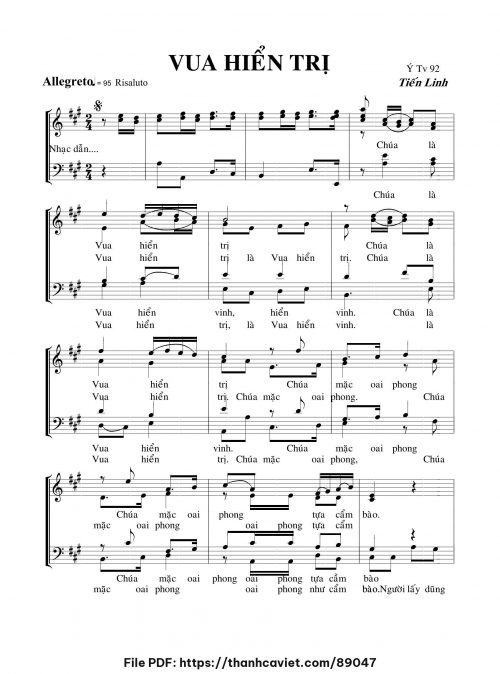 Chúa hiển trị - Tiến Linh - trang 1