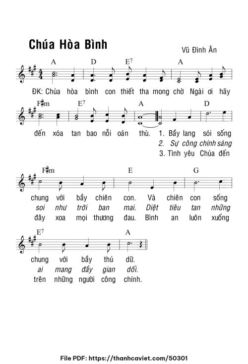 Chúa hòa bình - Vũ Đình Ân - trang 1