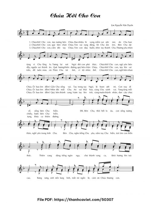 Chúa hỡi cho con - Lm. Nguyễn Văn Tuyên - trang 1