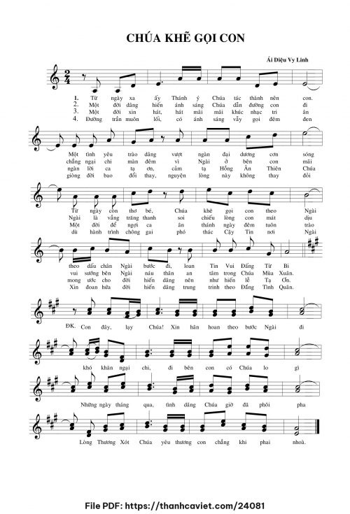 Chúa khẽ gọi con - Sr. Ái Diệu Vy Linh - trang 1