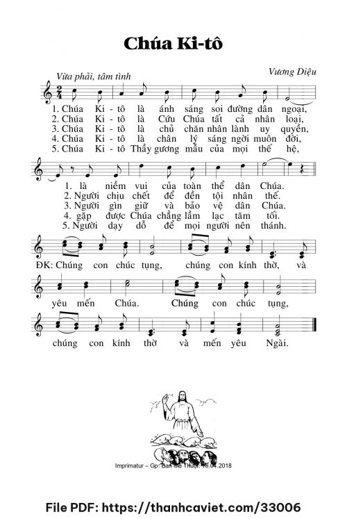 Chúa Kitô - Lm. Vương Diệu - trang 1