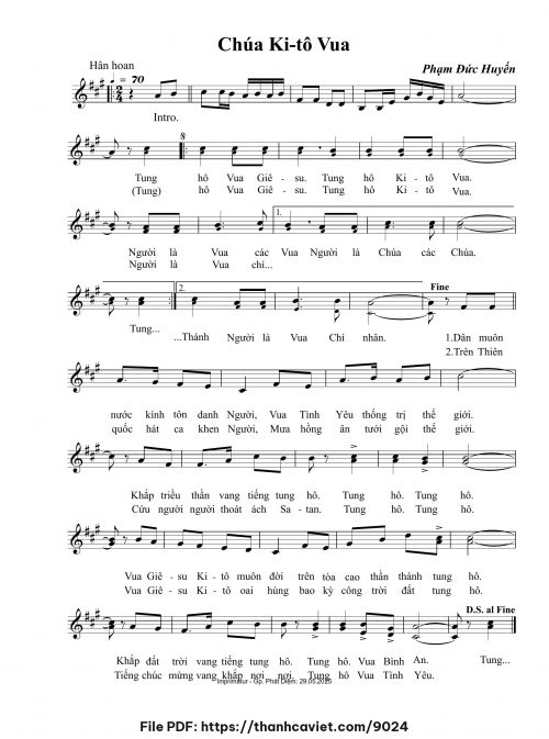 Chúa Kitô Vua - Phạm Đức Huyến - trang 1