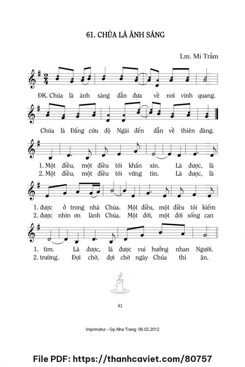 Chúa là ánh sáng - Lm. Mi Trầm - trang 1