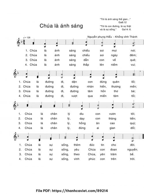 Chúa là ánh sáng - Nguyễn Phụng Hiểu - Khổng Vĩnh Thành - trang 1