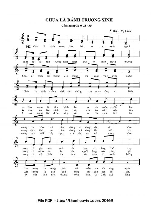 Chúa là bánh trường sinh - Sr. Ái Diệu Vy Linh - trang 1