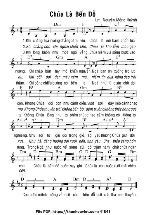 Chúa là bến đỗ - Lm. Nguyễn Mộng Huỳnh - trang 1