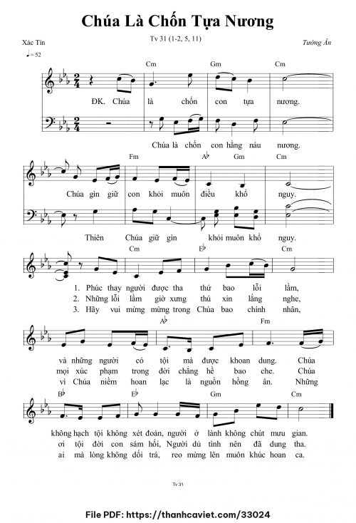 Chúa là chốn tựa nương - Tường Ân - trang 1