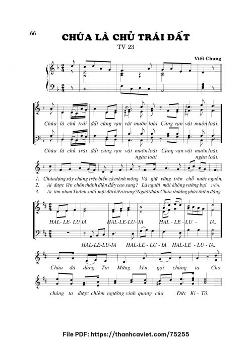 Chúa là chủ trái đất - Viết Chung - trang 1