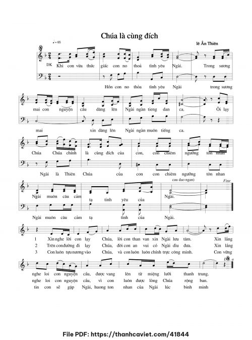 Chúa là cùng đích - Lê Ân Thiên - trang 1
