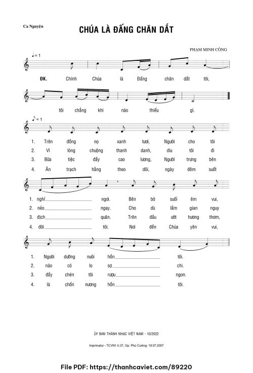 Chúa là Đấng chăn dắt - Lm. Phạm Minh Công - trang 1