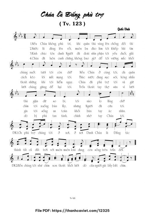 Chúa là Đấng phù trợ - Quốc Vinh - trang 1