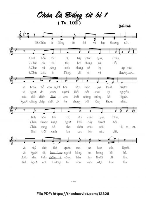 Chúa là Đấng từ bi 1 - Quốc Vinh - trang 1