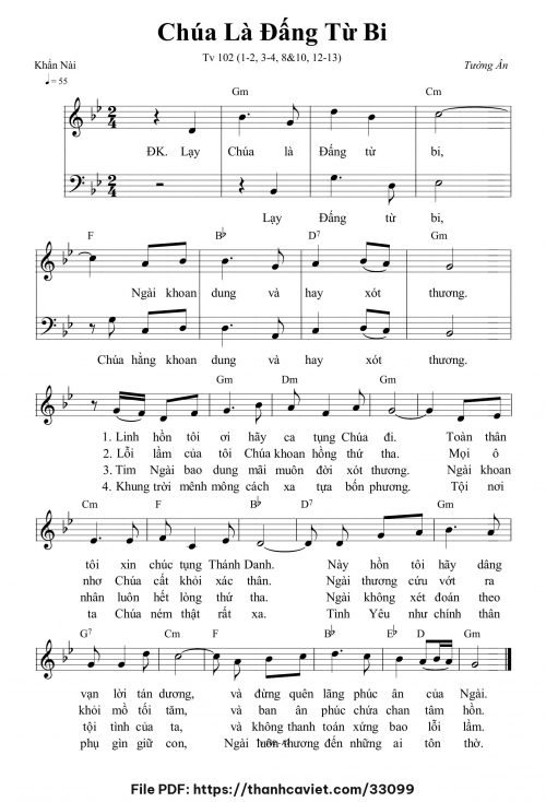 Chúa là Đấng từ bi - Tường Ân - trang 1