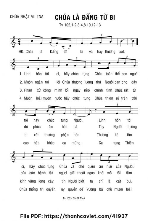 Chúa là Đấng từ bi - Lm. Bạch Vân - trang 1