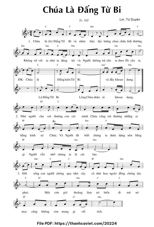 Chúa là Đấng từ bi - Lm. Từ Duyên - trang 1