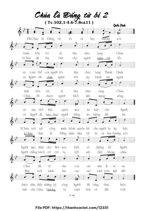 Chúa là Đấng từ bi 2 - Quốc Vinh - trang 1