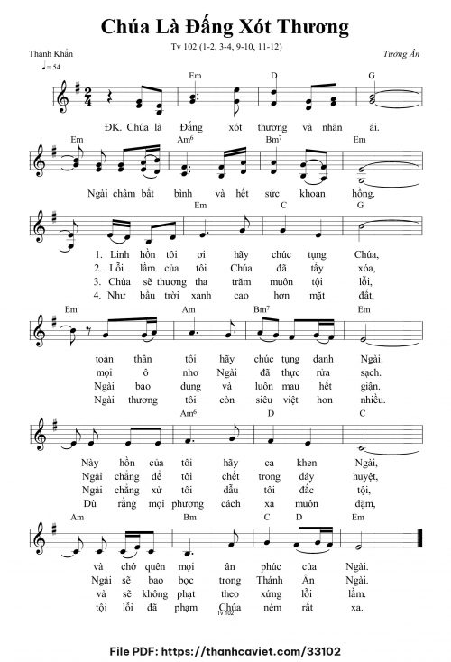 Chúa là Đấng xót thương - Tường Ân - trang 1