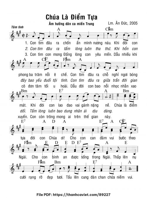 Chúa là điểm tựa - Lm. Ân Đức - trang 1