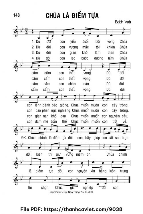 Chúa là điểm tựa - Lm. Bạch Vân - trang 1