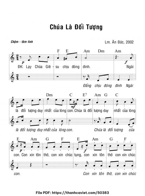 Chúa là đối tượng - Lm. Ân Đức - trang 1