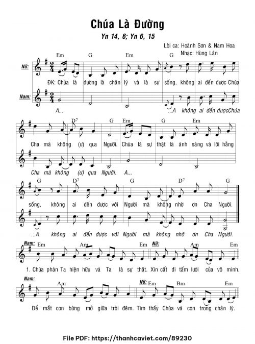 Chúa là đường - Hùng Lân - Hoành Sơn - trang 1