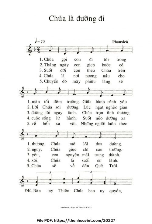 Chúa là đường đi - Phanxicô - trang 1