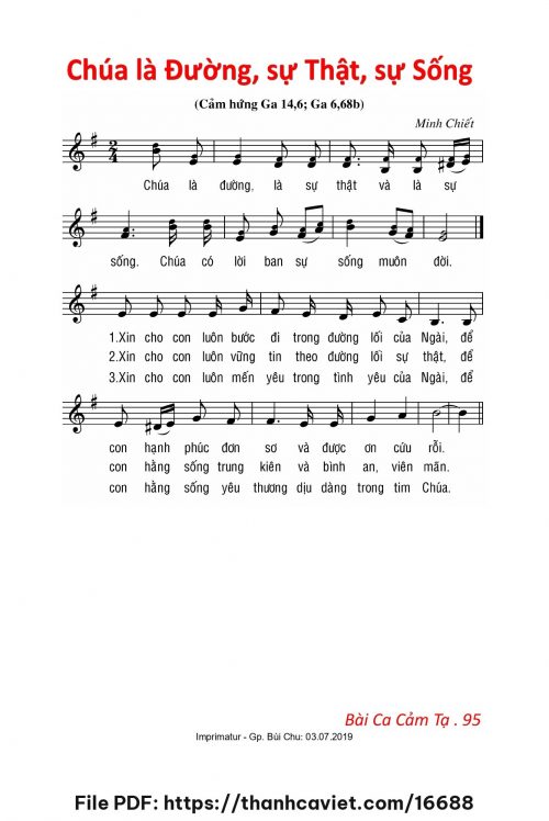 Chúa là Đường, sự Thật, sự Sống - Lm. Minh Chiết - trang 1