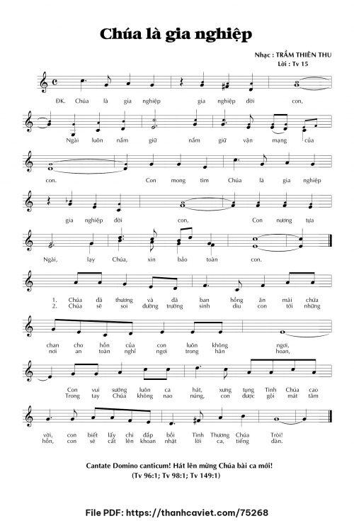 Chúa là gia nghiệp - Trầm Thiên Thu - trang 1