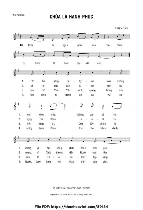 Chúa là hạnh phúc - Lm. Thiện Cẩm - trang 1