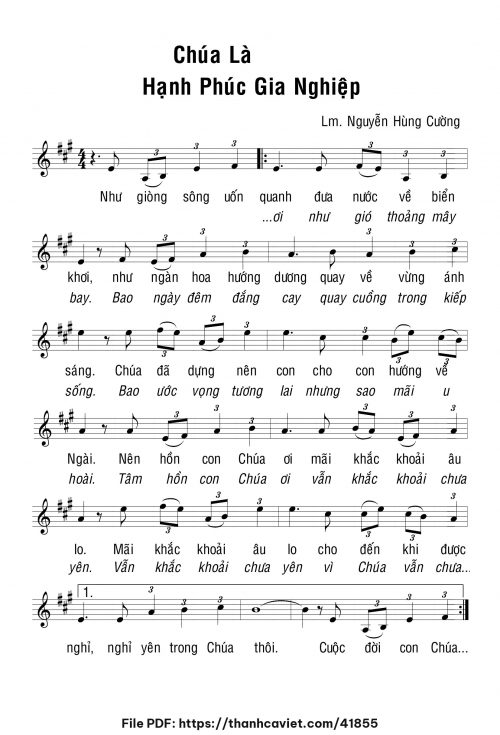 Chúa là hạnh phúc gia nghiệp - Lm. Nguyễn Hùng Cường - trang 1