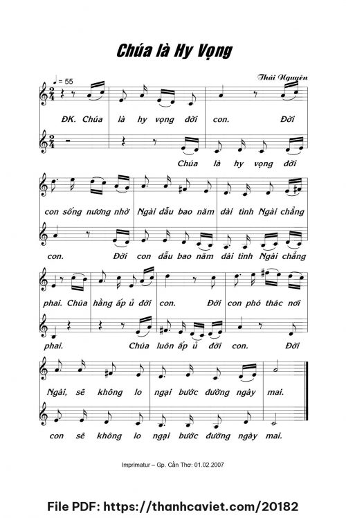 Chúa là hy vọng - Lm. Thái Nguyên - trang 1