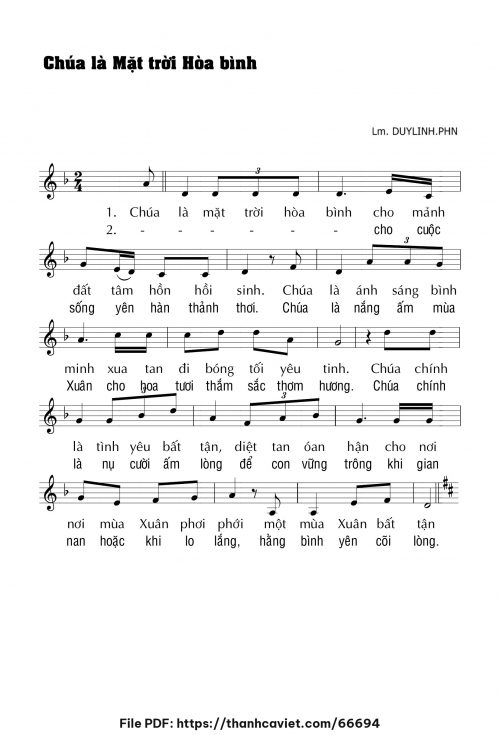 Chúa là mặt trời hòa bình - Lm. DUYLINH.PHN - trang 1