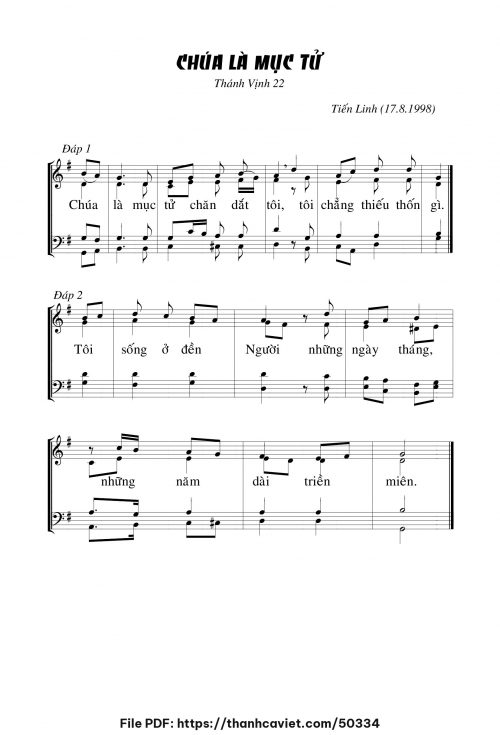 Chúa là mục tử - Tiến Linh - trang 1