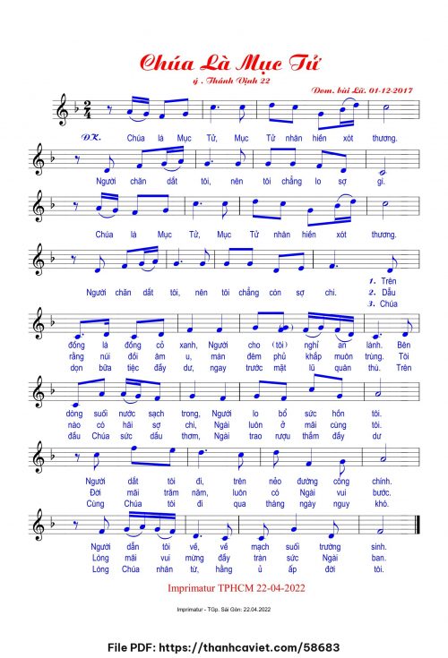 Chúa là Mục Tử - Dom. Bùi Lữ - trang 1
