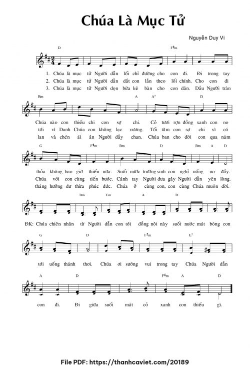 Chúa là mục tử - Lm. Nguyễn Duy Vi - trang 1