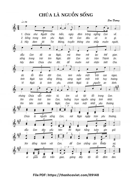 Chúa là nguồn sống - Sơn Dương - trang 1