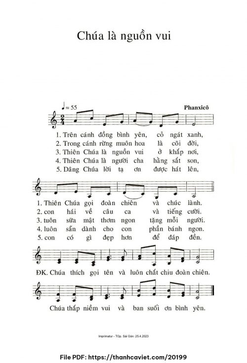 Chúa là nguồn vui - Phanxicô - trang 1