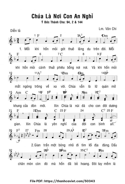 Chúa là nơi con an nghỉ - Lm. Văn Chi - trang 1